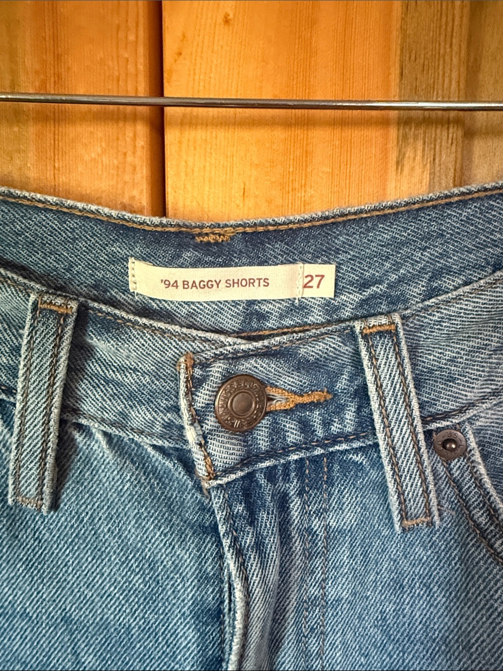 Levi's Light Blue Denim Jean Shorts - Picture 2 of 4